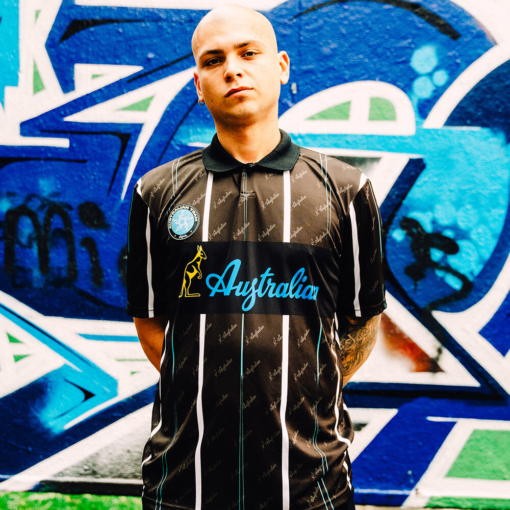 Australian Australian Soccer Jersey (Black/Green Overseas)