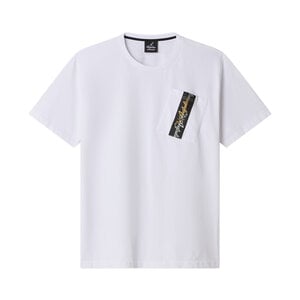Australian Australian Pocket T-shirt met luxe bies (Wit) Australian Australian Pocket T-shirt met luxe bies (Wit)