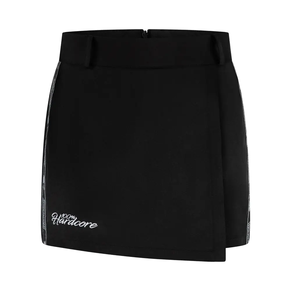 100% Hardcore 100% Hardcore Rokje met bies 'Essential' (Black)