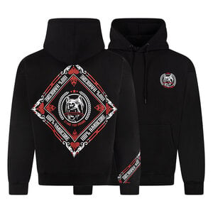 100% Hardcore 100% Hardcore Hoodie 'Bandana' Zwart 100% Hardcore 100% Hardcore Hoodie 'Bandana' Zwart