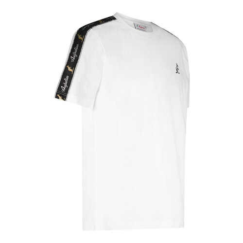 Australian Australian T-Shirt mit Schwarzem Band (Weiß/Schwarz)