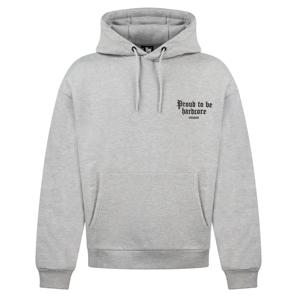 100% Hardcore 100% Hardcore Oversized Hoodie 'Proud to be Hardcore' (Grey)