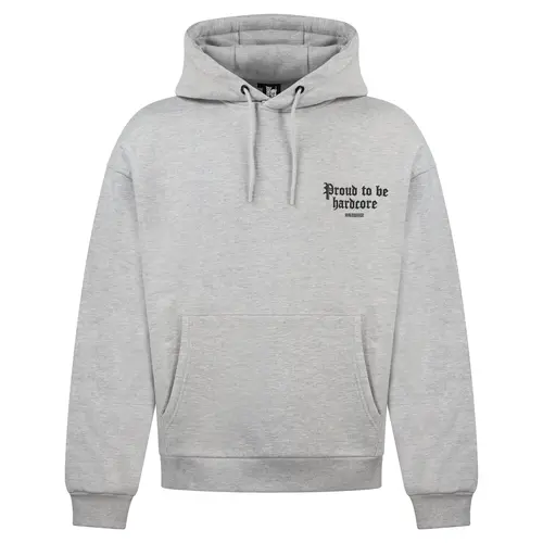 100% Hardcore 100% Hardcore Oversized Hoodie 'Proud to be Hardcore' (Grey)