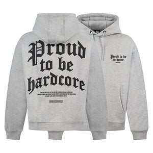 100% Hardcore 100% Hardcore Oversized Hoodie 'Proud to be Hardcore' (Grey)