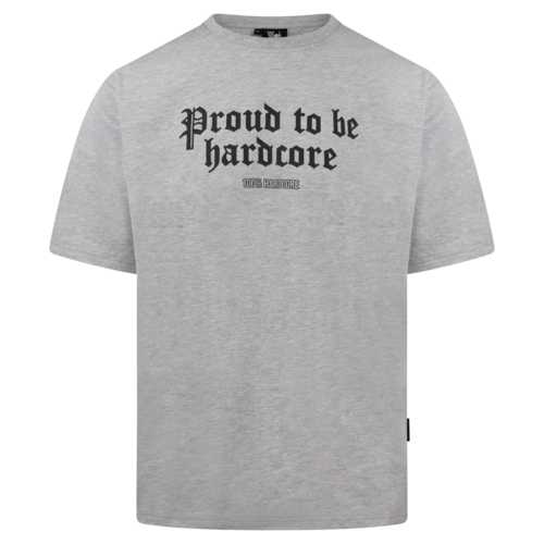 100% Hardcore 100% Hardcore Oversized T-shirt 'Proud to be Hardcore' (Grey)