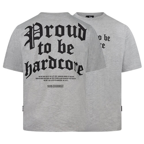 100% Hardcore 100% Hardcore Oversized T-shirt 'Proud to be Hardcore' (Grey)