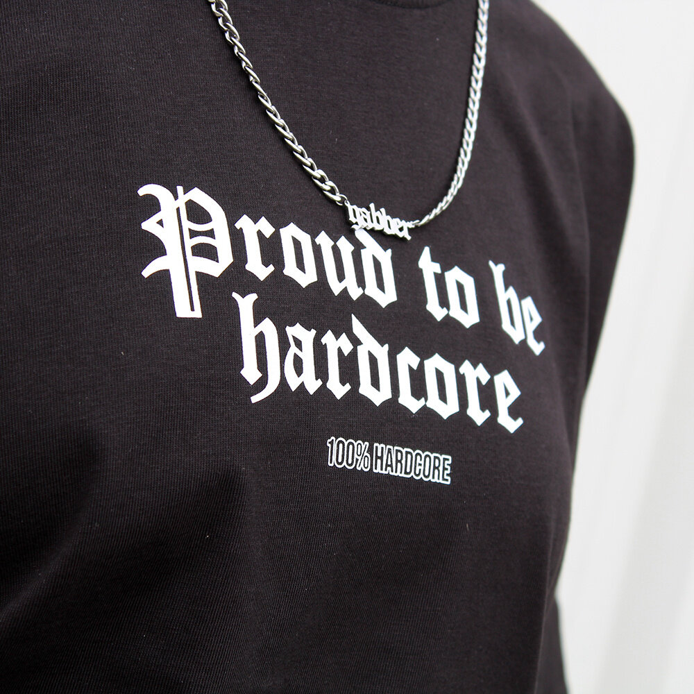 100% Hardcore 100% Hardcore Oversized T-shirt 'Proud to be Hardcore' (Black)