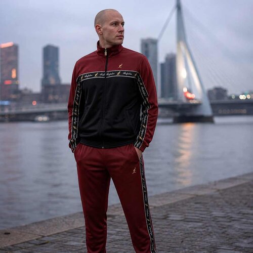 Australian Australian Duo Jacket met zwarte bies 3.0 (Bordeaux) - Verbeterde pasvorm