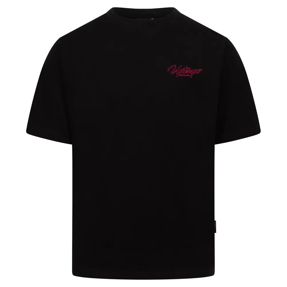 Uptempo Uptempo Oversized T-shirt 'Signature' (Black/Pink)