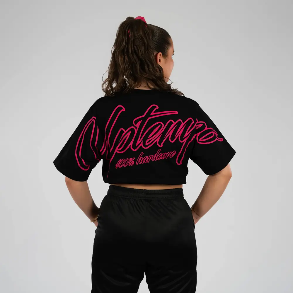 Uptempo Uptempo Oversized T-shirt 'Signature' (Black/Pink)