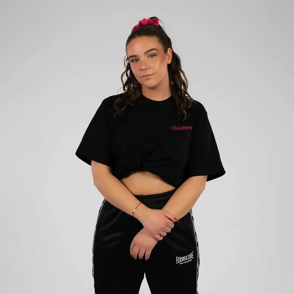 Uptempo Uptempo Oversized T-shirt 'Signature' (Black/Pink)