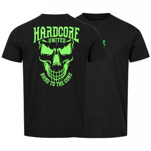 Hardcore United Hardcore United T-Shirt 'Skully' Schwarz/Neongrün
