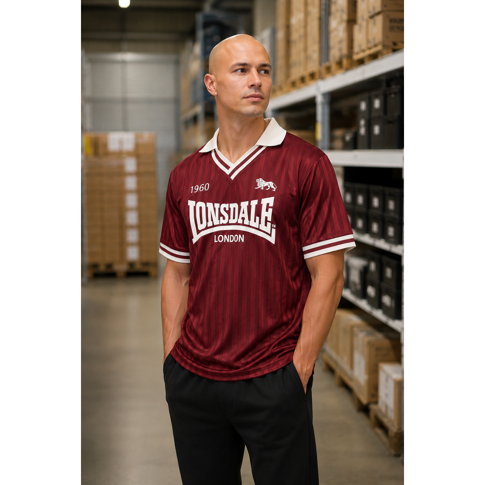 Lonsdale Lonsdale Soccer Jersey 'Footdee' (Oxblood Red)
