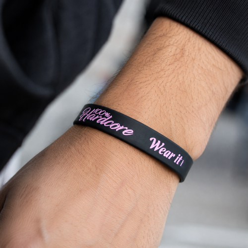 100% Hardcore 100% Hardcore Wristband 'Wear it Pink'