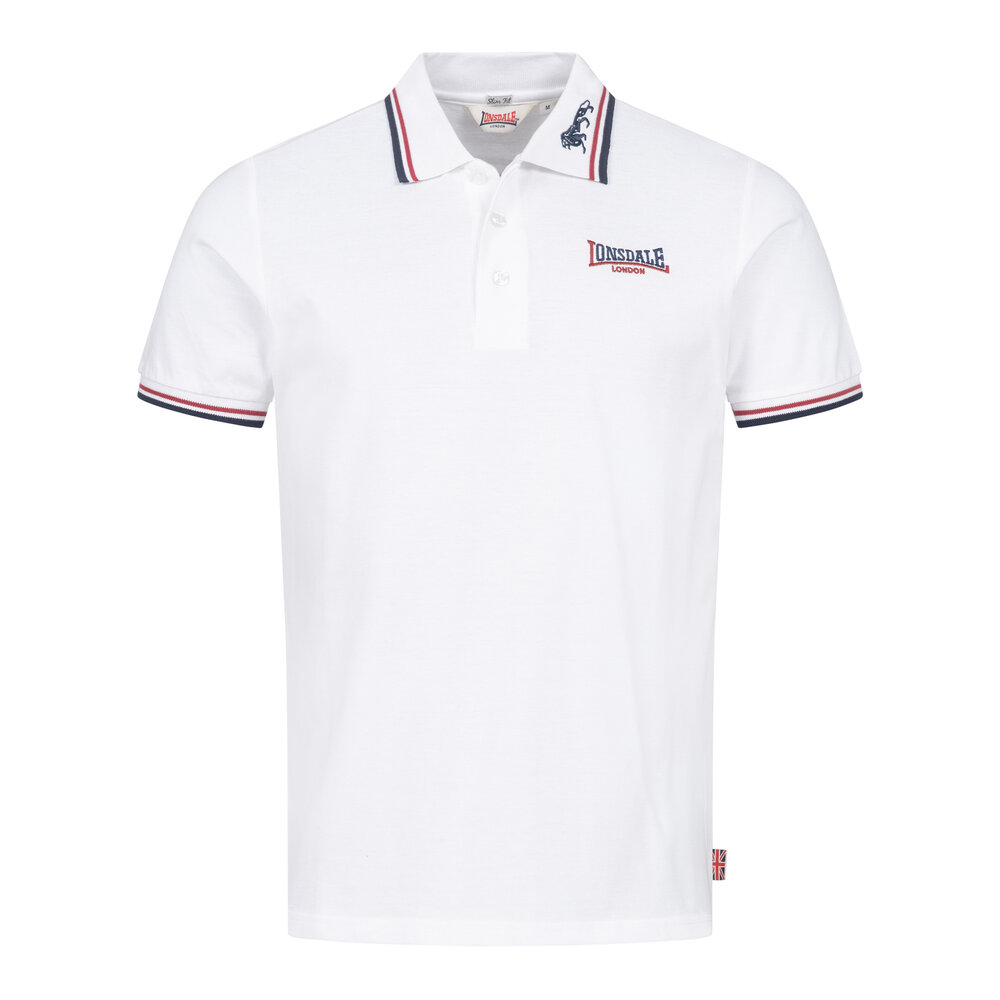Lonsdale Lonsdale Slim Fit Polo 'Lion' (White/Dark Red/Navy)