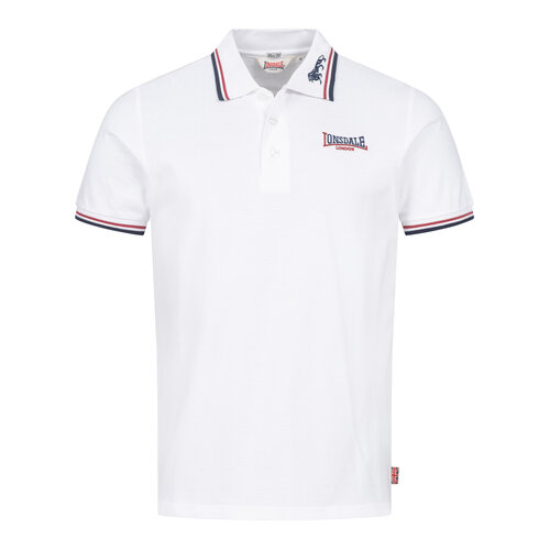 Lonsdale Lonsdale Slim Fit Polo 'Lion' (White/Dark Red/Navy)
