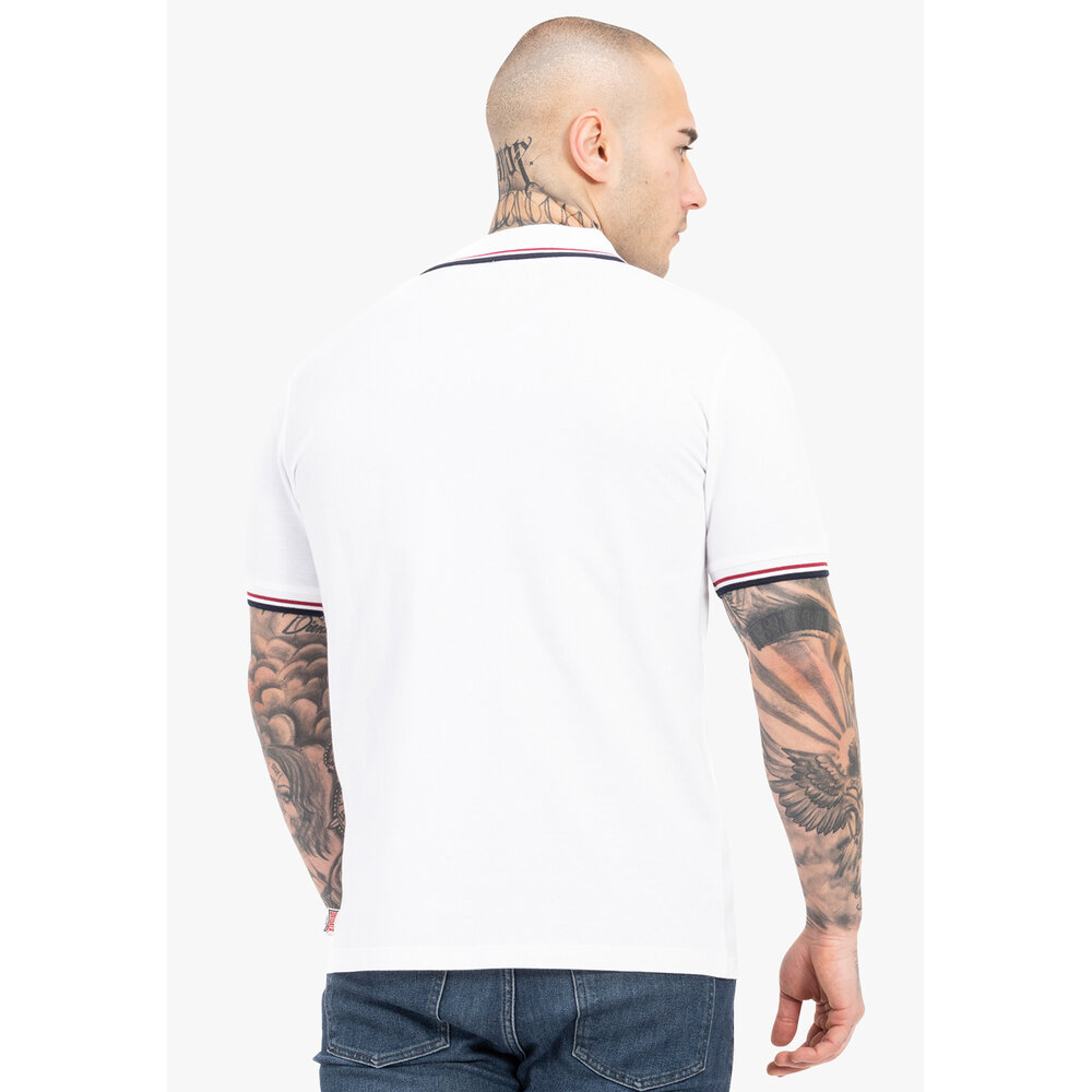 Lonsdale Lonsdale Slim Fit Polo 'Lion' (White/Dark Red/Navy)