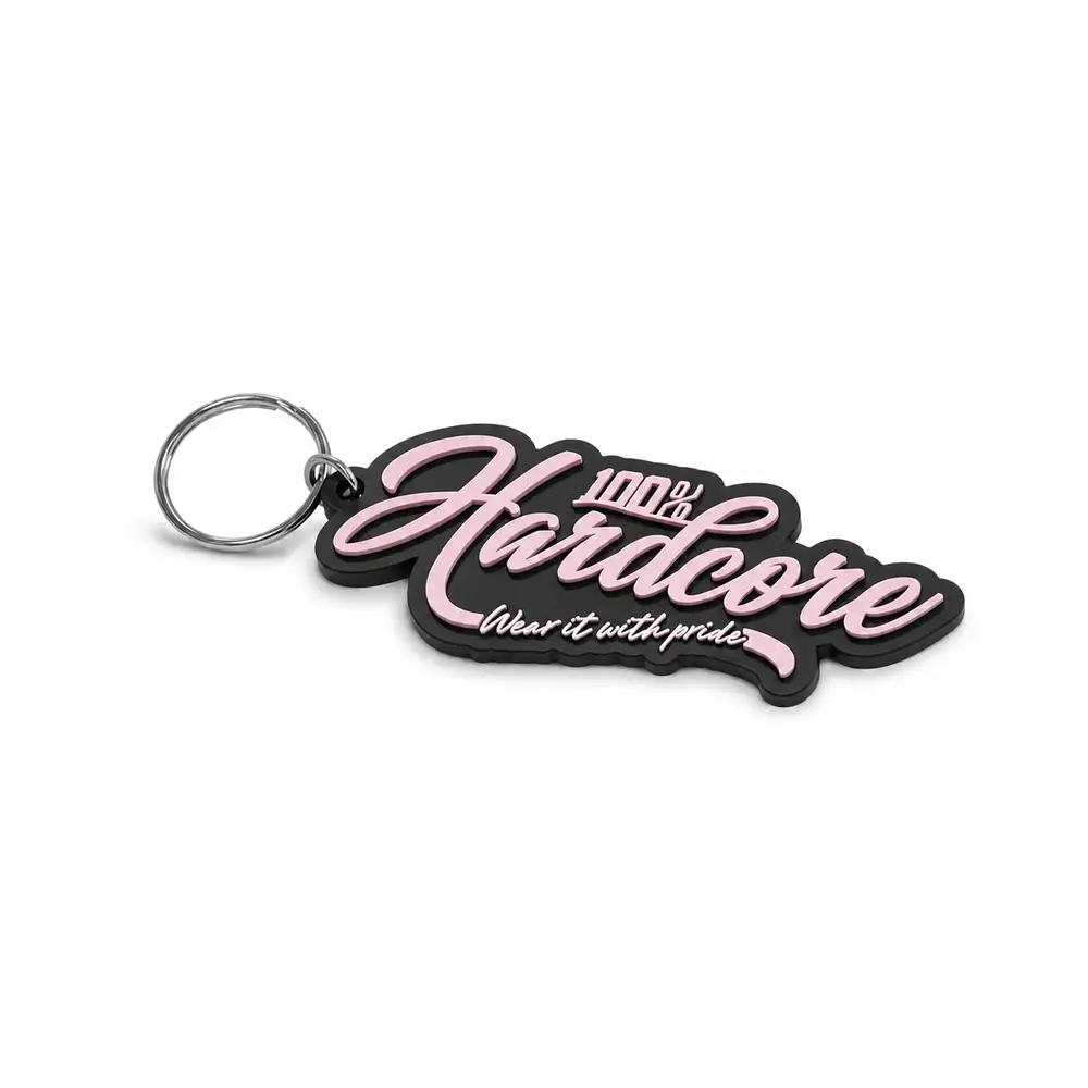 100% Hardcore 100% Hardcore Rubberen Sleutelhanger 'Script'