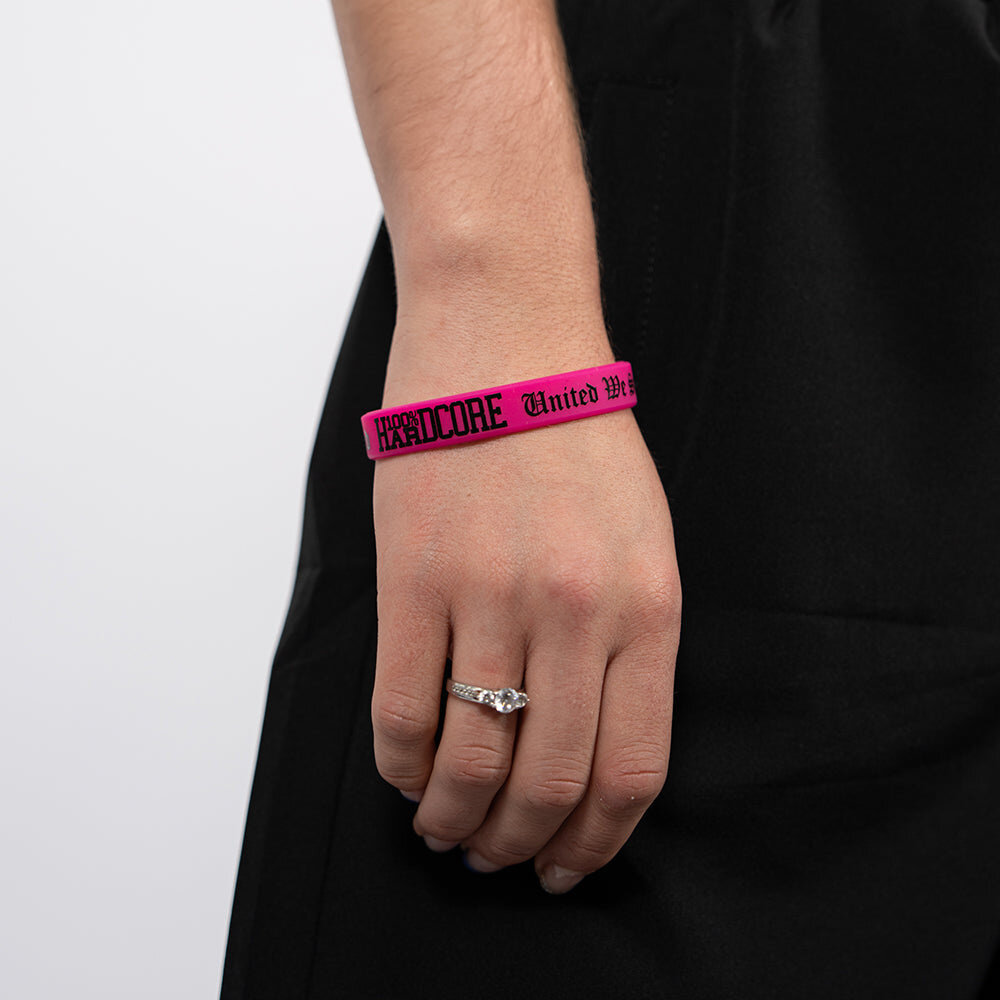 100% Hardcore 100% Hardcore Wristband 'United We Stand' (Pink) 100% Hardcore 100% Hardcore Wristband 'United We Stand' (Pink)