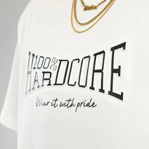 100% Hardcore 100% Hardcore Reliëfdruk T-shirt 'Essential' (White/Black) 100% Hardcore 100% Hardcore Reliëfdruk T-shirt 'Essential' (White/Black)