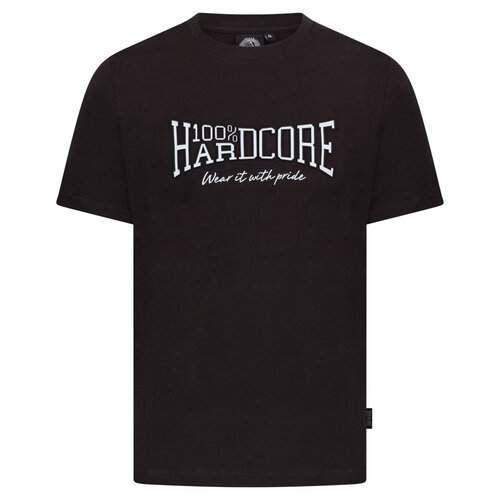 100% Hardcore 100% Hardcore Reliëfdruk T-shirt 'Essential' (Black/White) 100% Hardcore 100% Hardcore Reliëfdruk T-shirt 'Essential' (Black/White)