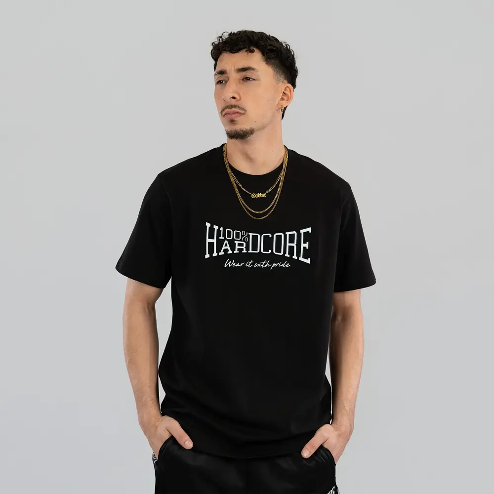 100% Hardcore 100% Hardcore Reliëfdruk T-shirt 'Essential' (Black/White) 100% Hardcore 100% Hardcore Reliëfdruk T-shirt 'Essential' (Black/White)
