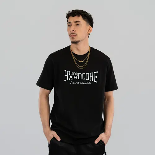 100% Hardcore 100% Hardcore Reliëfdruk T-shirt 'Essential' (Black/White) 100% Hardcore 100% Hardcore Reliëfdruk T-shirt 'Essential' (Black/White)