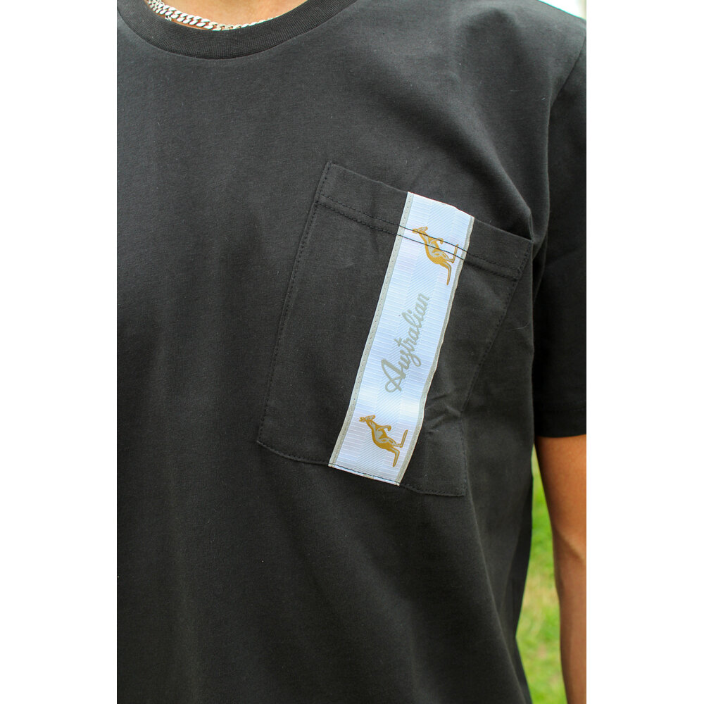 Australian Australian T-shirt Pocket (Black/White) Australian Australian T-shirt Pocket (Black/White)