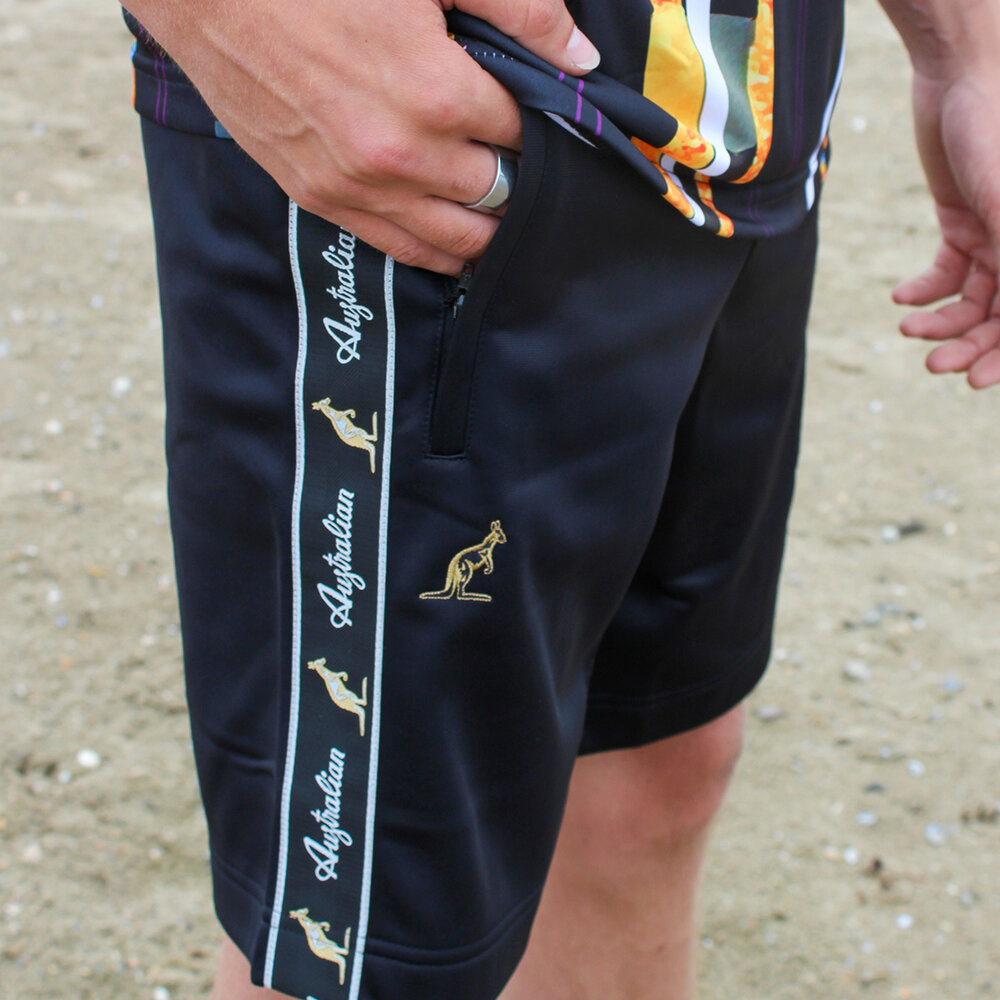 Australian Australian Bermuda Shorts with Black Tape 3.0 (Black) - New Improved Fit