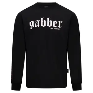 100% Hardcore 100% Hardcore Longsleeve "GABBER" Black/White