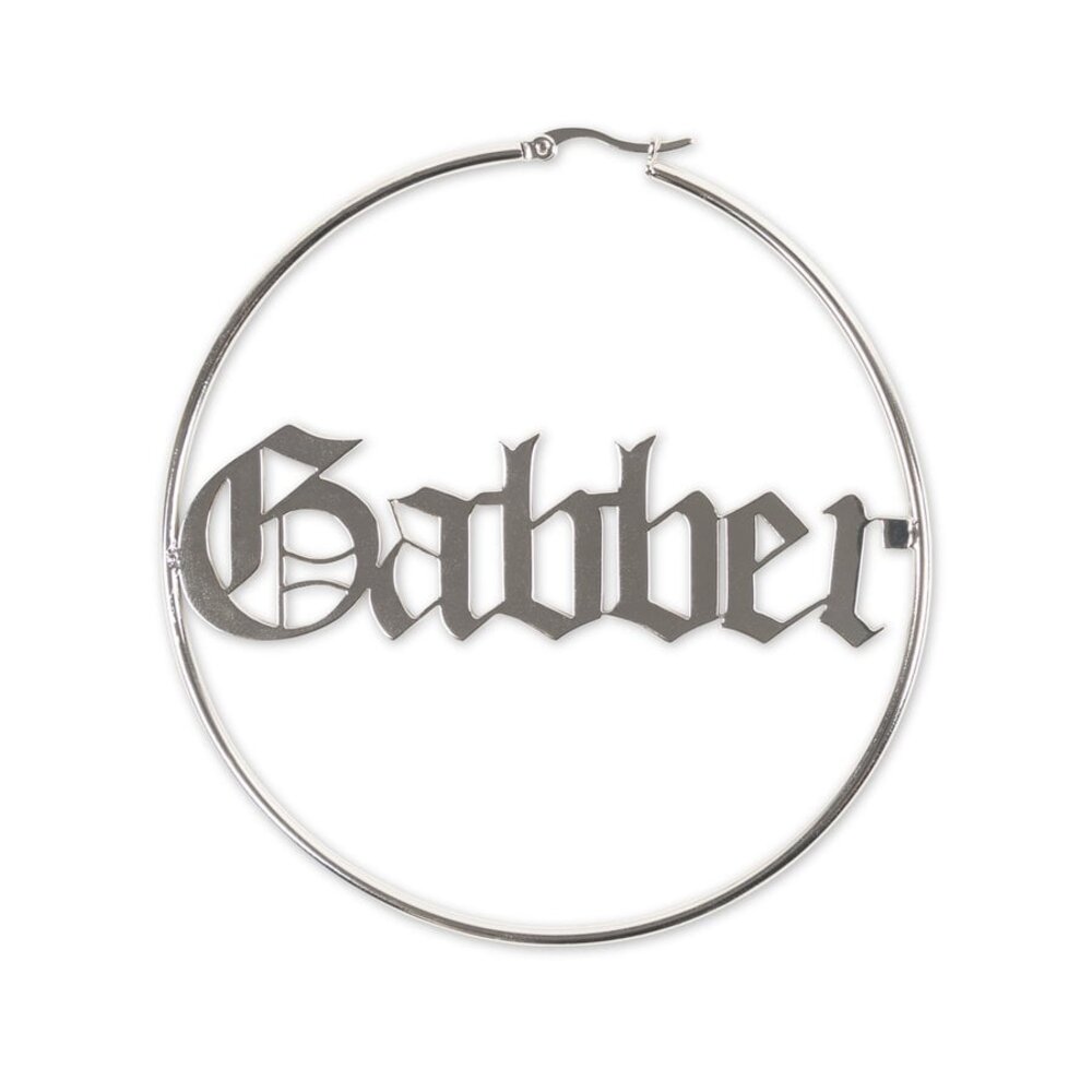 100% Hardcore 100% Hardcore Oorbellen 'Gabber' (Silver) 8CM