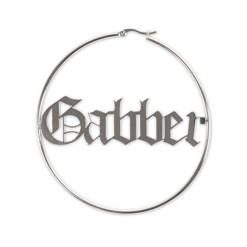 100% Hardcore 100% Hardcore Oorbellen 'Gabber' (Silver) 8CM