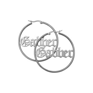 100% Hardcore 100% Hardcore Oorbellen 'Gabber' (Silver) 8CM