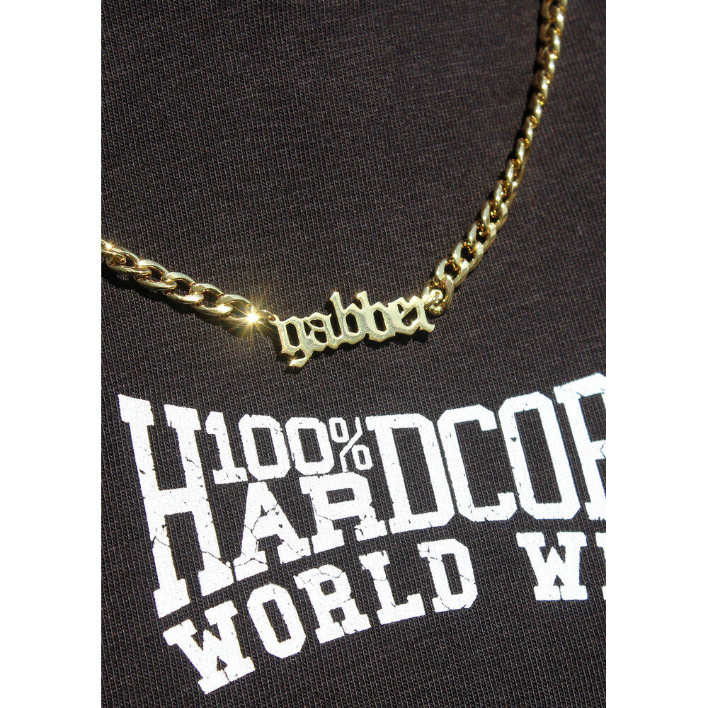 100% Hardcore 100% Hardcore Necklace 'Gabber' (65cm) Gold Colored