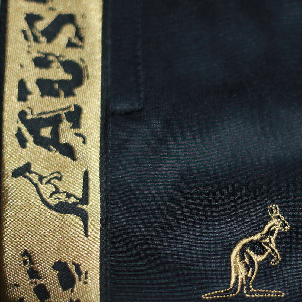 Australian Australian Broek met gouden bies (Zwart) - Scratch Collection