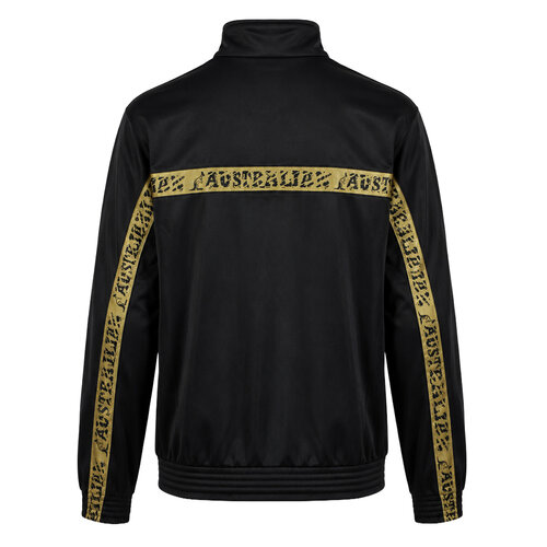 Australian Australian Acetaat Trainingspak met gouden bies 'Scratch' (Zwart) Australian Australian Acetaat Trainingspak met gouden bies 'Scratch' (Zwart)