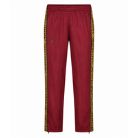 Australian Slim Fit Hose mit Gold Paspeln (Bordeaux)