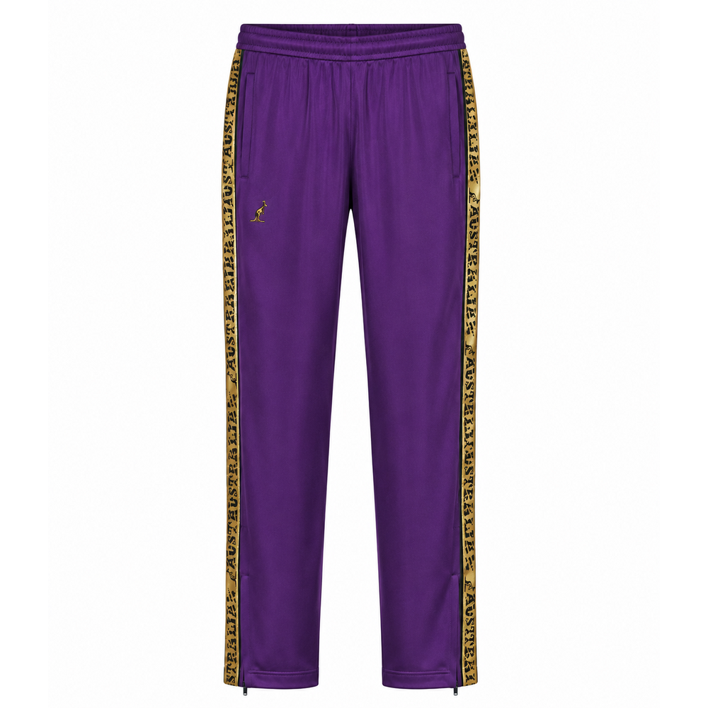 Australian Australian Slim Fit Broek met gouden bies (Violet) - Scratch Collection Australian Australian Slim Fit Broek met gouden bies (Violet) - Scratch Collection