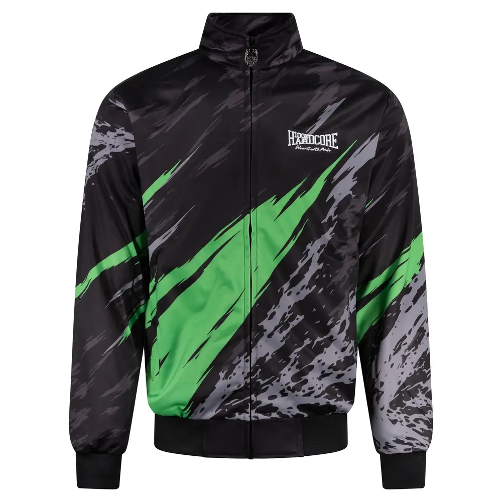100% Hardcore 100% Hardcore x Gabberwear Trainingspak 'Massacre' Zwart/Neon Groen