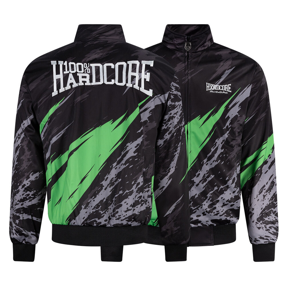 100% Hardcore 100% Hardcore x Gabberwear Trainingspak 'Massacre' Zwart/Neon Groen