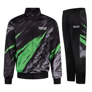 100% Hardcore 100% Hardcore x Gabberwear Trainingspak 'Massacre' Zwart/Neon Groen