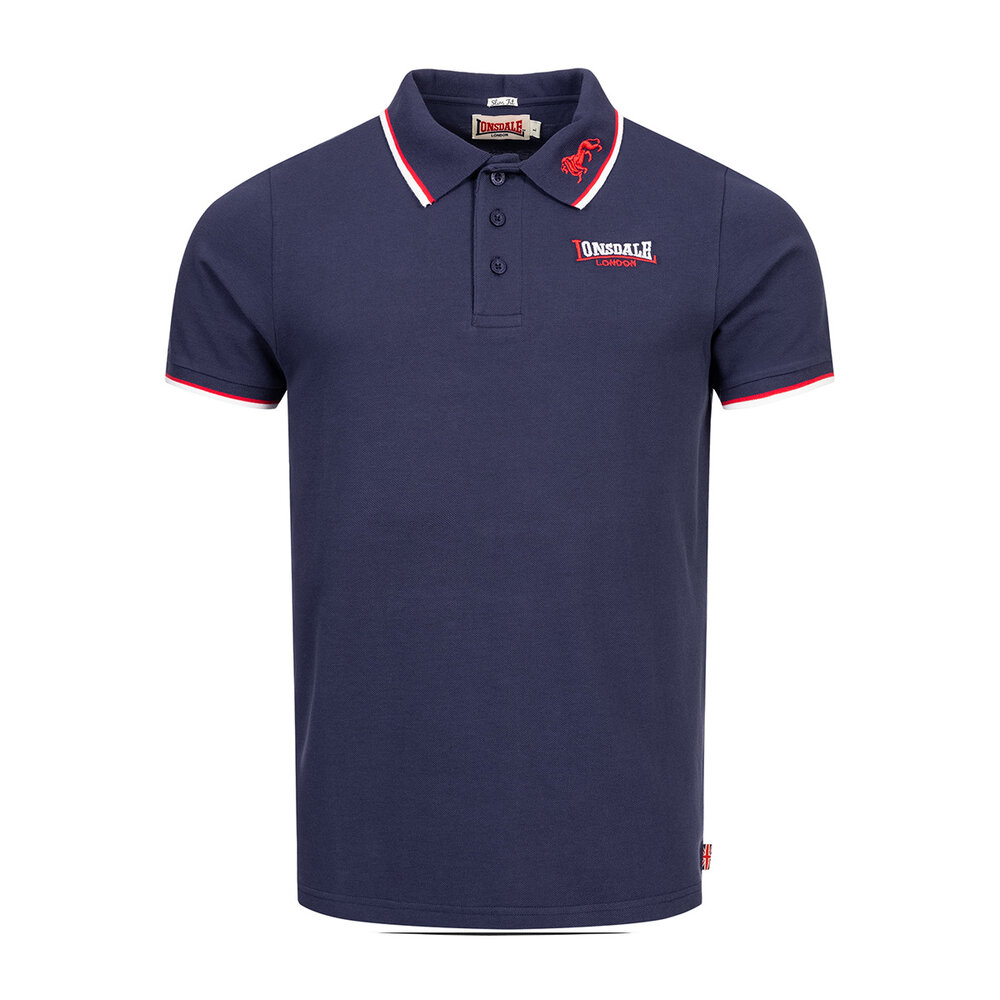 Lonsdale Lonsdale Slim Fit Polo 'Lion' (Navy/Dark Red) Lonsdale Lonsdale Slim Fit Polo 'Lion' (Navy/Dark Red)