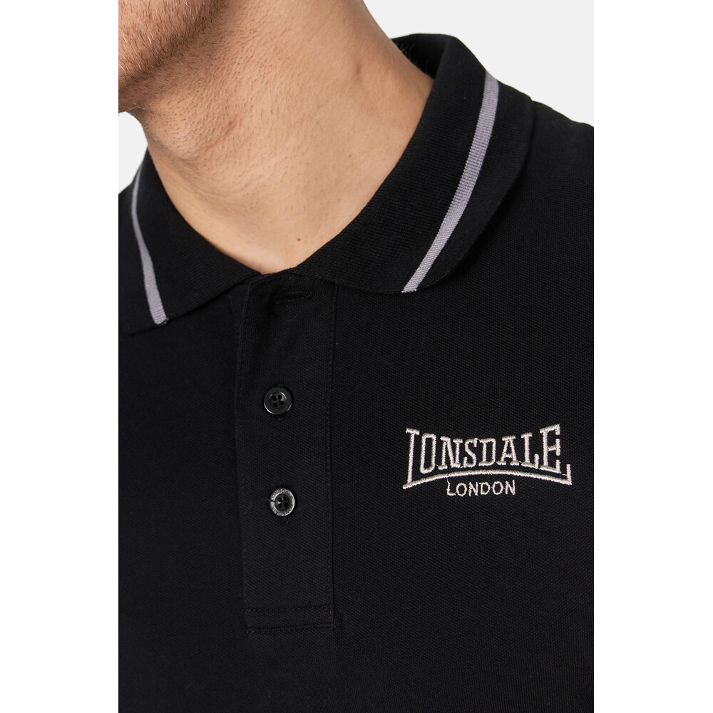 Lonsdale Lonsdale Slim Fit Polo 'Causton' Zwart