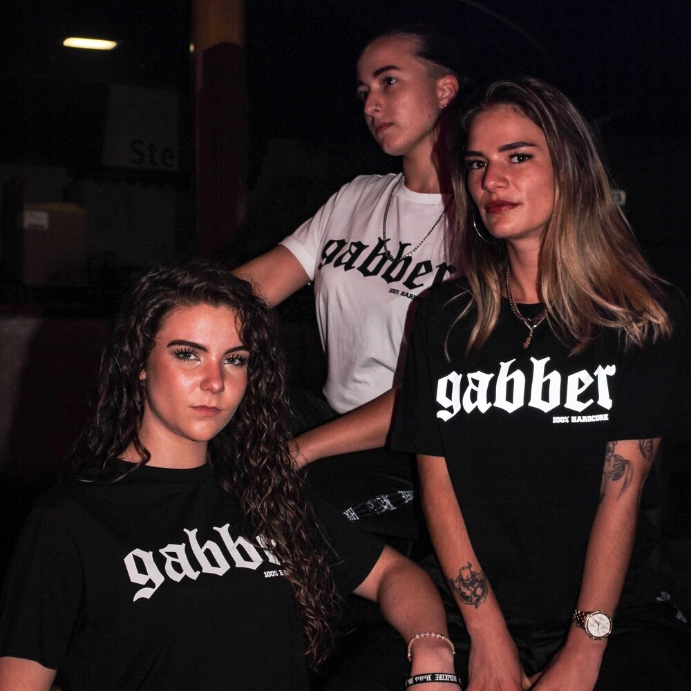 100% Hardcore 100% Hardcore T-Shirt 'GABBER' Zwart/Wit 100% Hardcore 100% Hardcore T-Shirt 'GABBER' Zwart/Wit