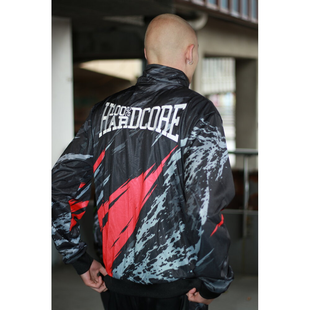 100% Hardcore 100% Hardcore x Gabberwear Trainingspak 'Massacre' Zwart/Rood