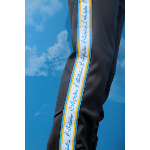 Australian Australian Slim Fit Broek met cyan bies (Titanium Grey)