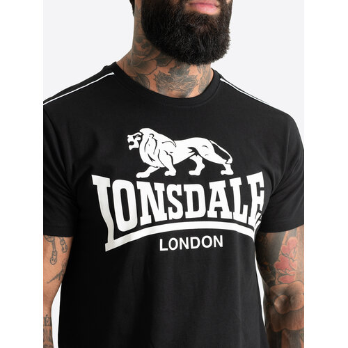Lonsdale Londale T-shirt 'Ruislip' Zwart/Wit Lonsdale Londale T-shirt 'Ruislip' Zwart/Wit