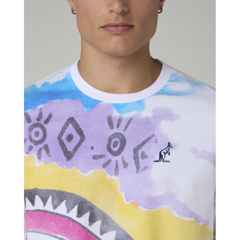 Australian Australian Print T-shirt 'Native' Weiß Australian Australian Print T-shirt 'Native' Weiß