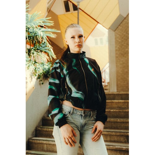 Australian Australian Women's Cropped Jacket 'Blanca' Black/Green
