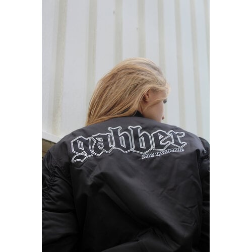 100% Hardcore 100% Hardcore Bomberjack "GABBER" Striped Zwart